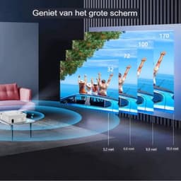 Mini beamer - Mini projector - Mini beamer smartphone - Wit — thumbnail 5