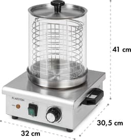 Klarstein Pro Worstfabriek 450 - Hotdog maker - 450W - 5 Liter - 30-100°C - glas - Roestvrij staal - Zilver,1L 5,6 kg - RVS - LED Thermostaat - Worstmachine - Worstapparaat - Sausage Maker - voor Snackbar — thumbnail 4