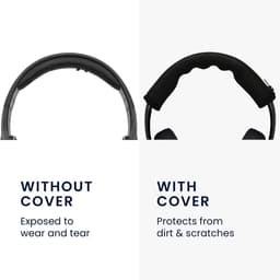 kwmobile cover voor koptelefoon hoofdband - geschikt voor Beats Studio 3 Studio2 / Solo 3 Solo 2 - Koptelefoon band hoes van neopreen - In zwart — thumbnail 3
