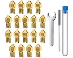 MMOBIEL 20x E3D Extruder Printer Nozzles 0,2 mm messing E3D V5-V6 3D voor 1,75 mm filament