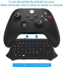 YONO Toetsenbord geschikt voor Xbox Controller - Series S en X - Qwerty Keypad Accessoires - Keyboard - Zwart — thumbnail 4