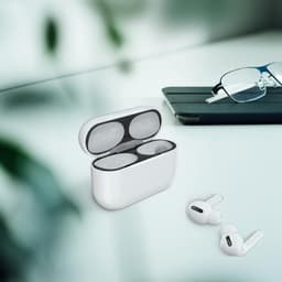 kwmobile anti-stof sticker geschikt voor Apple AirPods Pro - Stofbeschermer in zwart — thumbnail 2
