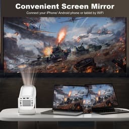 Elementkey PowerBEAM2 - Projector tot 100 inch - Multimedia HDMI - Draagbare Projector - LED - Android 11 - WiFi 6 - Youtube/Netflix Streamen- Bioscoop - Wit — thumbnail 4