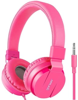 iPad Koptelefoon Kinderen - Hoofdtelefoon Kids Verstelbaar - On-Ear Volumebegrenzing - Roze — thumbnail 1
