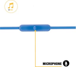 BeHello Oordopjes met afstandsbediening 3.5mm - Blauw — thumbnail 2