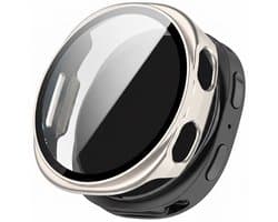 Screenprotector case - geschikt voor Samsung Galaxy Watch 8 - 44mm - full cover hoesje - gehard glas - 44 mm - volledige bescherming - starlight