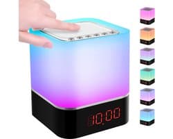 Draadloze Bluetooth Speaker met Wekker, LED Nachtlamp en MP3 Speler
