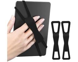 2-Pack Handsteunen Voor E-Readers & Tablets - Antislip & Comfortabel Vasthouden - Geschikt Voor 4.7-8 Inch Schermen - Zwart + Zwart