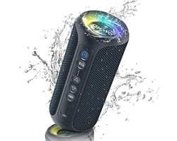 Draagbare Bluetooth-luidspreker 40 W met LED-lamp en IPX7 waterdicht - Draadloze luidspreker voor buiten met lange batterijduur