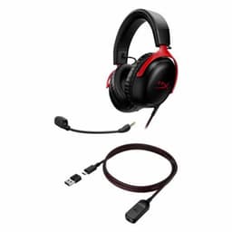 HyperX Cloud III Gaming Headset - PC, PS5, Xbox Series X|S - Zwart/Rood — thumbnail 2