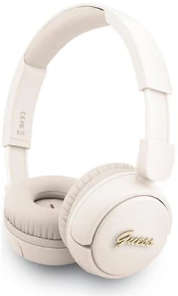 Guess On-Ear Hoofdtelefoon - Metalen Script Logo - Beige — thumbnail 1