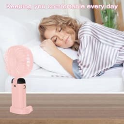 Draagbare USB Oplaadbare Handventilator met 5 Snelheden en LED-Display — thumbnail 4