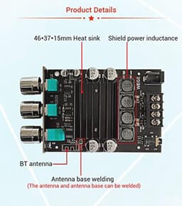 150W TDA7498E Audio Eindversterker met Equalizer, Bluetooth 5.0 en HiFi Geluidskwaliteit voor Thuisbioscoop en Muziek — thumbnail 4