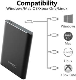 Draagbare Externe Harde Schijf 1 TB - USB 3.1 Gen 1 Type C Ultra Slim — thumbnail 5