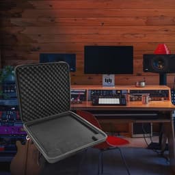 Audio Workstation Controller Case voor Music Production – Hard Shell met Crossbody Strap, EVA Shell en Fleece Voering, Zwart — thumbnail 2