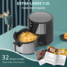 XXL Heteluchtfriteuse 7,5l met Digitale Touchscreen en 10 Menu's voor Gezond Koken — thumbnail 4