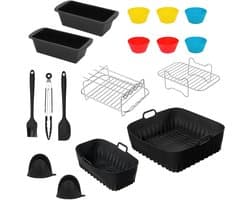 YONO Accessoires Set - geschikt voor Philips Dual Basket Airfryer - 5000 - 3000 series - 18in1