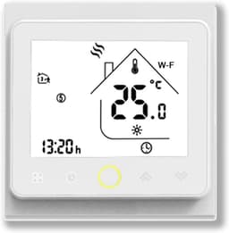 Programmeertbare Wi-Fi Thermostaat met Touchscreen voor Verwarming en Airconditioning - Afstandsbediening via Mobiele Telefoon, Compatibel met Alexa en Google Home — thumbnail 1
