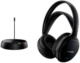 PHILIPS SHC5200/10 HiFi TV Hoofdtelefoon Draadloos Over-Ear (32-mm-Luidspreker, Draadloze FM-transmissie, Zelfinstellende Binnenhoofdband, Lichtgewicht Ontwerp, Oplaadbaar), Zwart — thumbnail 14