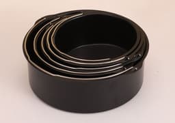 Set van vijf stuks (15 cm + 18 cm + 20 cm + 23 cm + 15 cm), verdikte cakevormen met koolstofstalen handvat, ronde accessoires voor huishoudelijke airfryer, antiaanbaklaag, bakmandje, pizzapan. — thumbnail 5