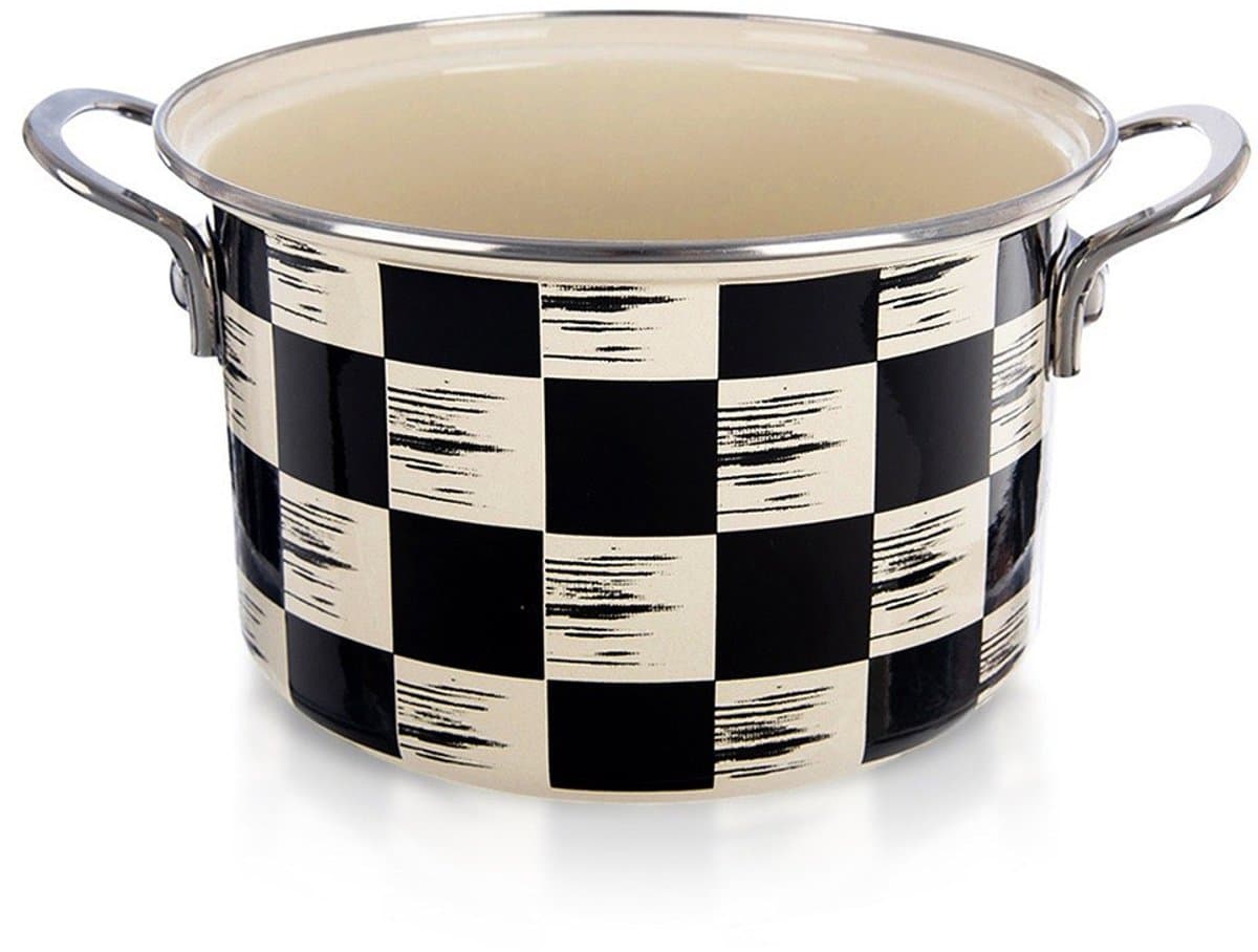 Orion Szachownica Serie - Geëmailleerde Pan - 20 cm - 3 l - Retro Stijl — afbeelding 1