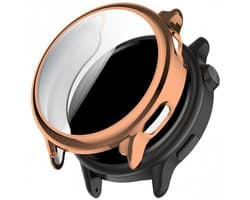 Screenprotector case - geschikt voor Garmin Vivoactive 6 - flexibel en zacht - TPU full cover hoesje - volledige bescherming - rosegoud