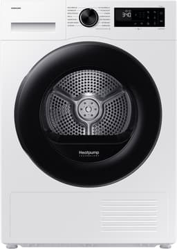 Samsung DV90DG52A0AE, Vrijstaand, Voorlader, Warmtepomp, Wit, Draaiknop, Glazen deur — thumbnail 2