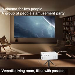 Mini Projector Draagbaar - Full HD 1080P - Beeld tot 60 Inch (150 cm) - Ingebouwde Stereo Speakers - Voor Thuis, Buiten en Presentaties — thumbnail 4