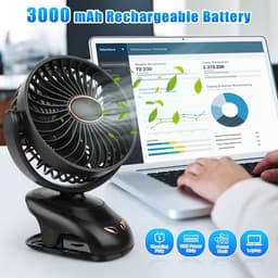 Compacte 3-in-1 USB-ventilator met 5 snelheden en LED-display voor thuis en onderweg — thumbnail 5