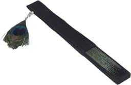 Grote Opvouwbare Ventilator met Pauwpatroon - Antiek Bamboe Handventilator voor Decoratie en Verjaardagsgeschenken — thumbnail 3