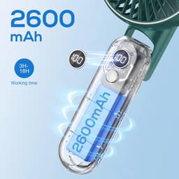 Draagbare Mini Handventilator - Oplaadbare USB Ventilator met 5 Snelheden - Opvouwbare Zakventilator voor Kantoor en Outdoor — thumbnail 5