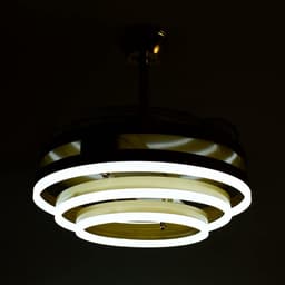 Plafondventilator met DC-motor en Drie Verstelbare LED-Lichtringen — thumbnail 1