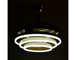 Plafondventilator met DC-motor en Drie Verstelbare LED-Lichtringen
