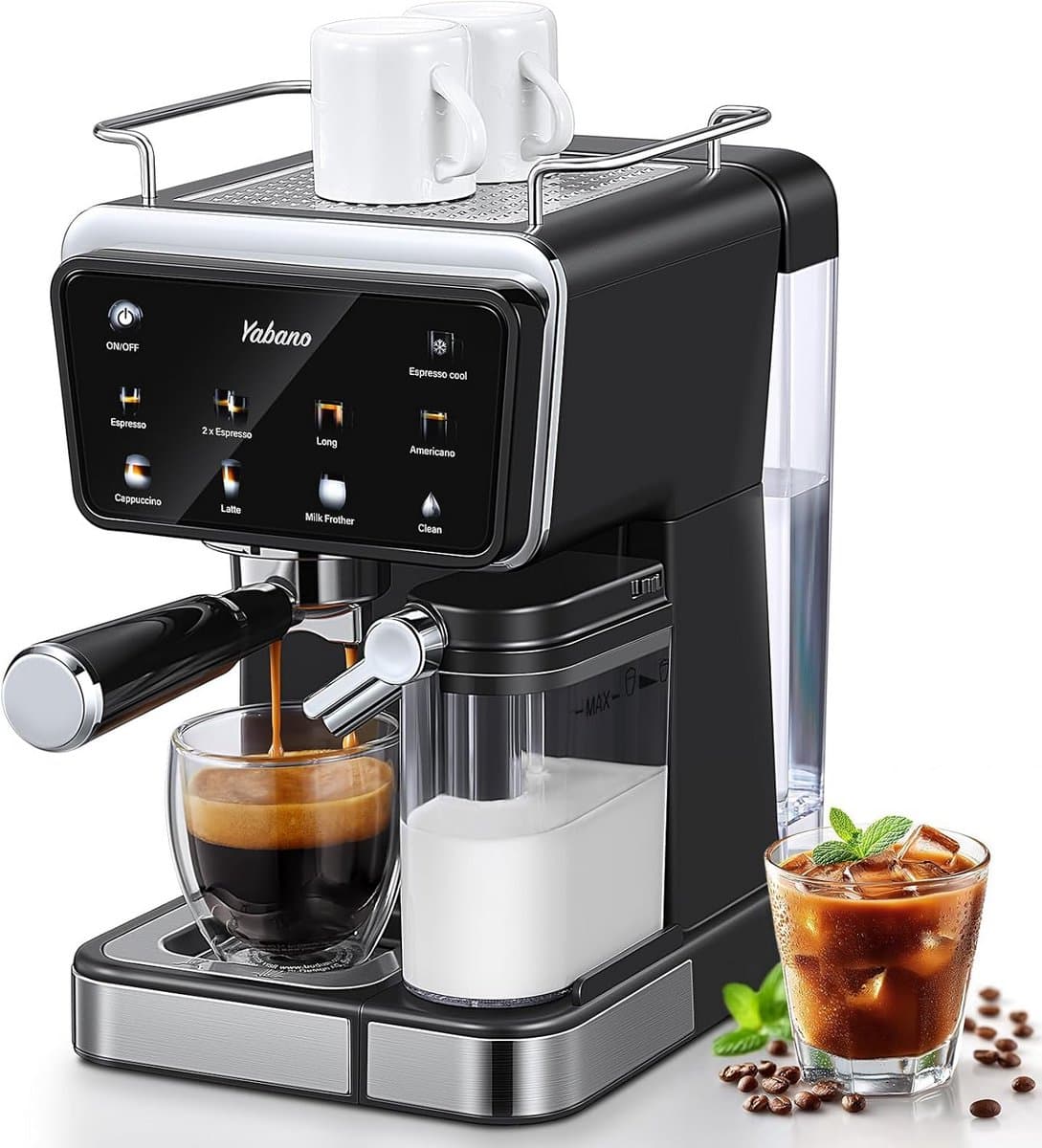 Volautomatische Espressomachine met 20 Bar Pomp en Geïntegreerde Melkopschuimer - 6 Dranken — afbeelding 1