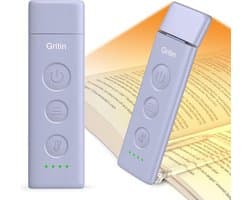 Oplaadbare Boekenlamp met Clip - 3 Kleurmodi & Traploos Dimbaar - Ideaal voor Lezen