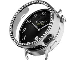 Strap-it Diamond Hard Case geschikt voor Xiaomi Watch S4 - 41mm - Stevige screen protector cover - Optimale bescherming voor je smartwatch - Zilver