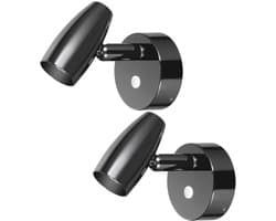 Dimbaar leeslampje met USB-oplader voor camper, boot en vrachtwagen - Dimbare LED spot met blauw nachtlampje