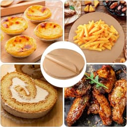 100 Sheets Diameter 30cm Round Air Fryer Baking Paper - Non-Stick - Heat Resistant voor Pizza Oven — thumbnail 6
