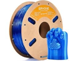 Flexibel TPU 95A Filament 1.75mm voor 3D Printers, 1KG Transparant Blauw