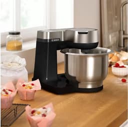 Bosch MUM Serie 2 - MUMS2VM00 - Keukenmachine - 900W - Keukenrobot - Keukenmixer - Mixer met Mengkom 3,8L - Zwart/RVS — thumbnail 2