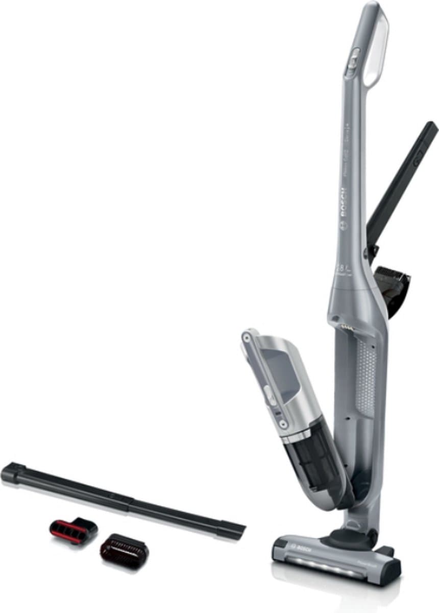 Bosch - Serie 4 BBH3K2801 - steelstofzuiger & elektrische bezem - Zakloos - Zilver — afbeelding 1