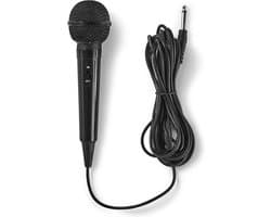 Nedis Bedrade Microfoon - Cardioïde - Vaste Kabel - 5.00 m - 80 Hz - 12 kHz - 600 Ohm - -75 dB - Aan/uit knop - ABS - Zwart