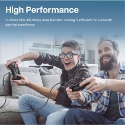 Micro-USB Kabel voor Xbox 2m Nylon Gevlochten USB-A naar Micro-B [2 Pack] van MMOBIEL – Micro USB Oplaadkabel voor Xbox Controllers 18W 480Mbps – Micro Oplaadkabel - Gaming Accessoires – Wit / Zwart — thumbnail 5