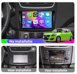 Autoradio 4/64GB met Carplay en Android auto | Geschikt voor Suzuki Swift 4 2010-2015 | Radio scherm met Navigatie | 2010 2011 2012 2013 2014 2015 | Zc32S — thumbnail 3