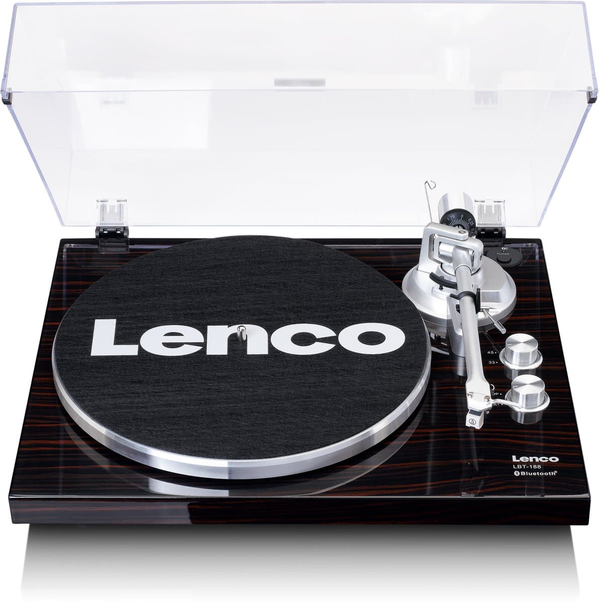 Lenco Platenspeler met Bluetooth - LBT-188WA - Bruin — afbeelding 1