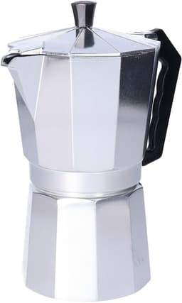 Zilveren percolator / espresso apparaat voor 9 kopjes - 400 ml - Koffiezetapparaat - Koffiezetter voor camping/caravan — thumbnail 1