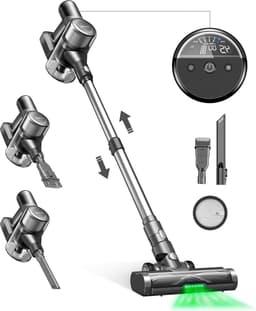 Vesla draadloze stofzuiger zonder klitten Green Eye™ technologie - krachtige elektrische bezem - 30.000 PA 450 W - 1 l - 45 minuten autonomie — thumbnail 1
