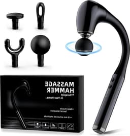Diepe Weefsel Lichaamsmassage-Apparaat met U-Vormig Verlenghandvat - Draadloos Massagepistool voor Rugmassage en Pijnverlichting — thumbnail 1
