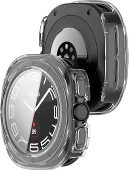 Hoesje Geschikt voor Samsung Galaxy Watch Ultra - Bumper Case met Ingebouwde Tempered Glass - Volledige Bescherming - Transparant — thumbnail 7