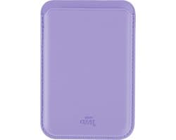 xoxo Wildhearts Wallet geschikt voor MagSafe Apple iPhone 12 / 13 / 14 / 15 / 16 / Mini / Pro / Pro Max / Plus - Card Holder - Pasjeshouder - Magnetische kaarthouder - Portemonnee - Leer - Lila / Paars